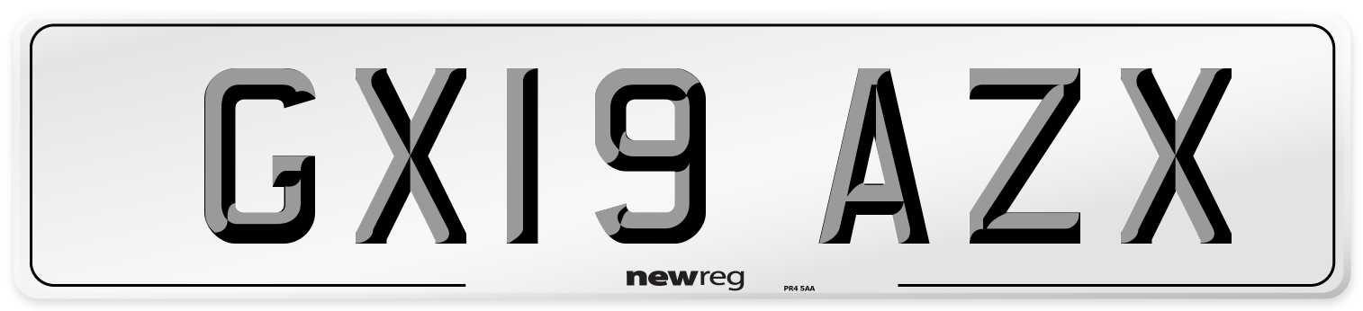 GX19 AZX Number Plate from New Reg